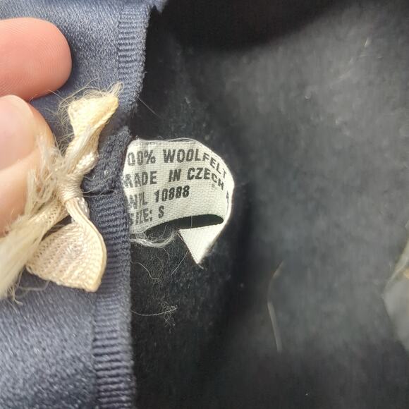 Huckel Bora Super Sima Int Flat Fitted Newsboy Cap Black Small Blank Wool Felt - Picture 3 of 12